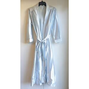 At Homewear Women's Blue Long Sleeve Vintage Robe Nightwear Robe Size 12/14